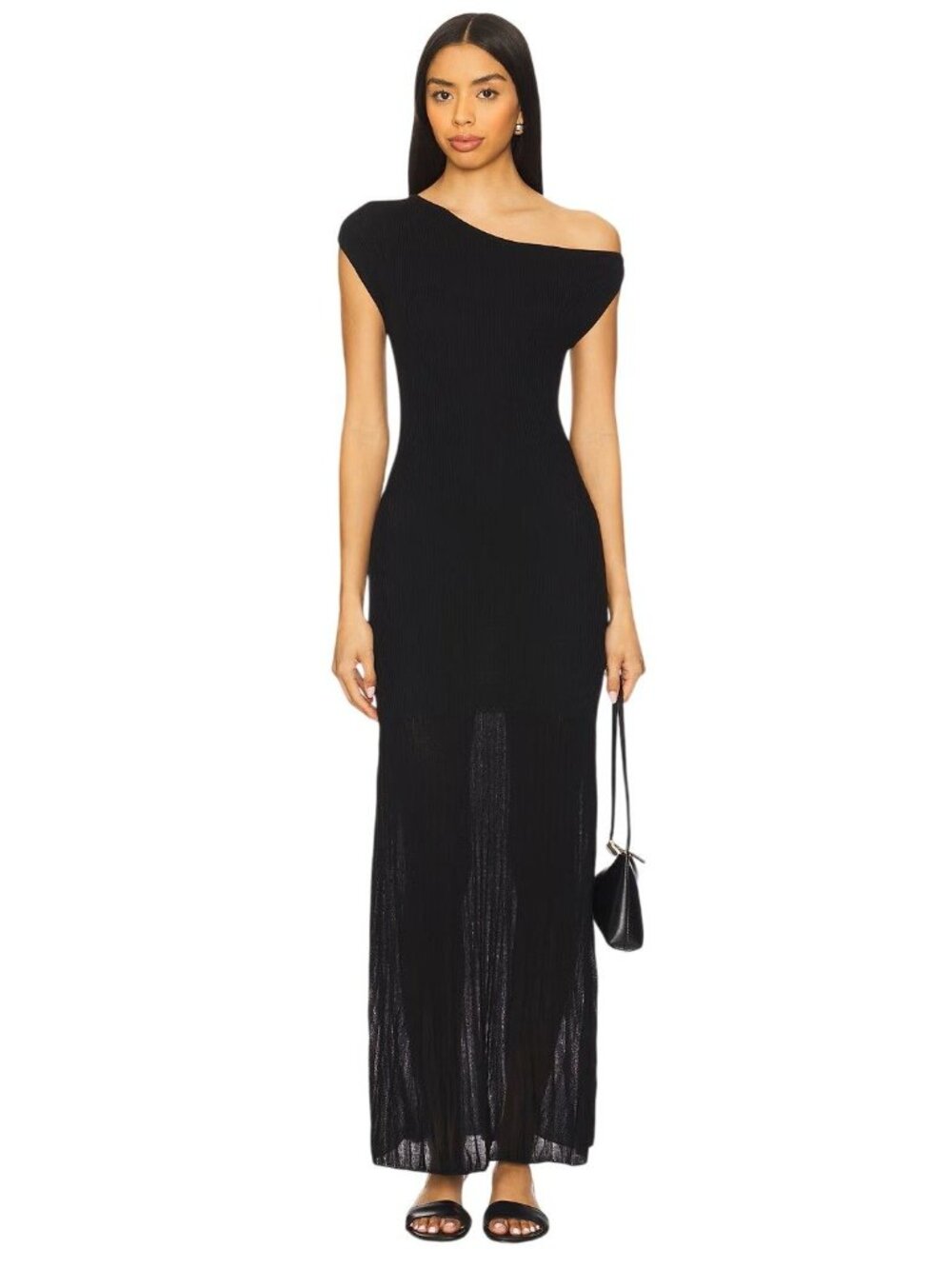 4th & Reckless Nyola Knit Dress in Black XSmall New Womens Maxi Long Gown - Picture 9 of 9